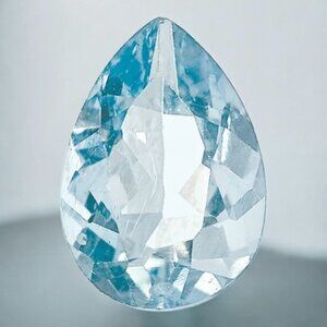 6 x 4 mm Pear Shaped Aquamarine Gemstone - Live Show Listing